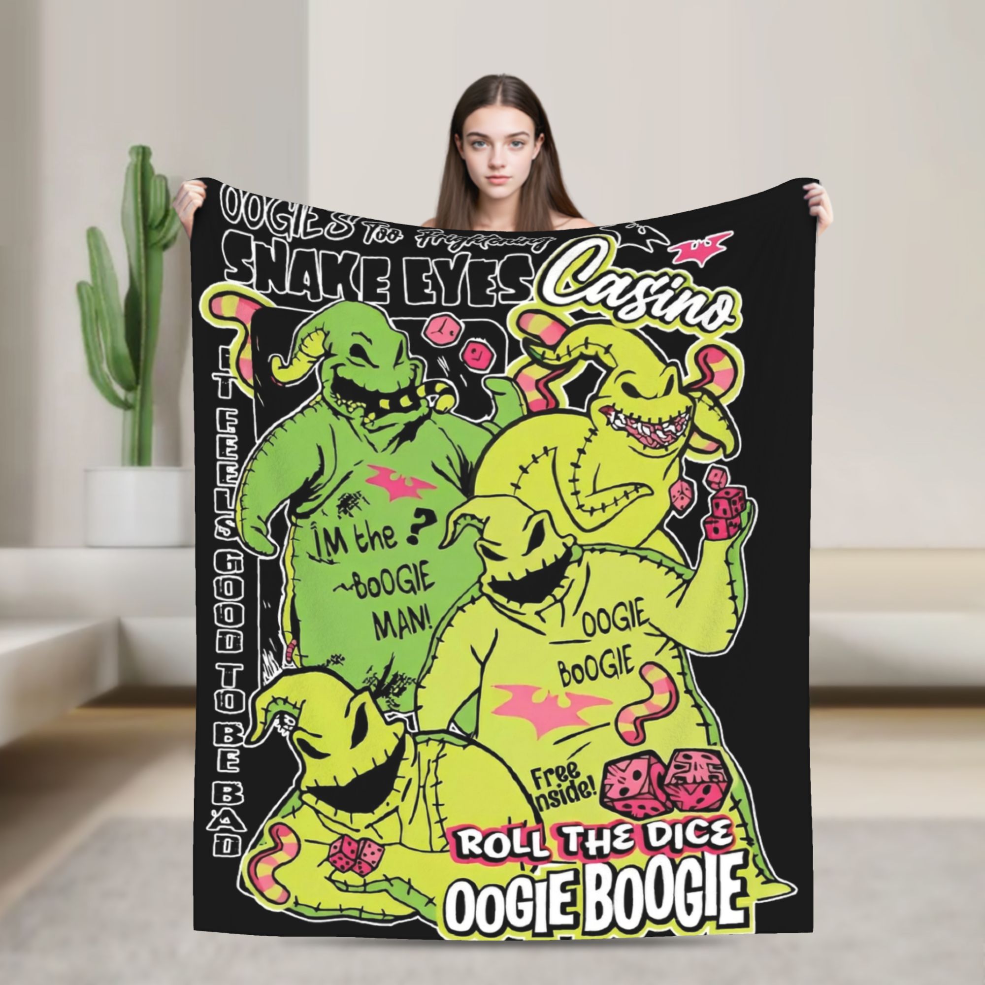 Christmas Throw Blanket - Nightmared Before Christmas Oogie Boogie Blanket