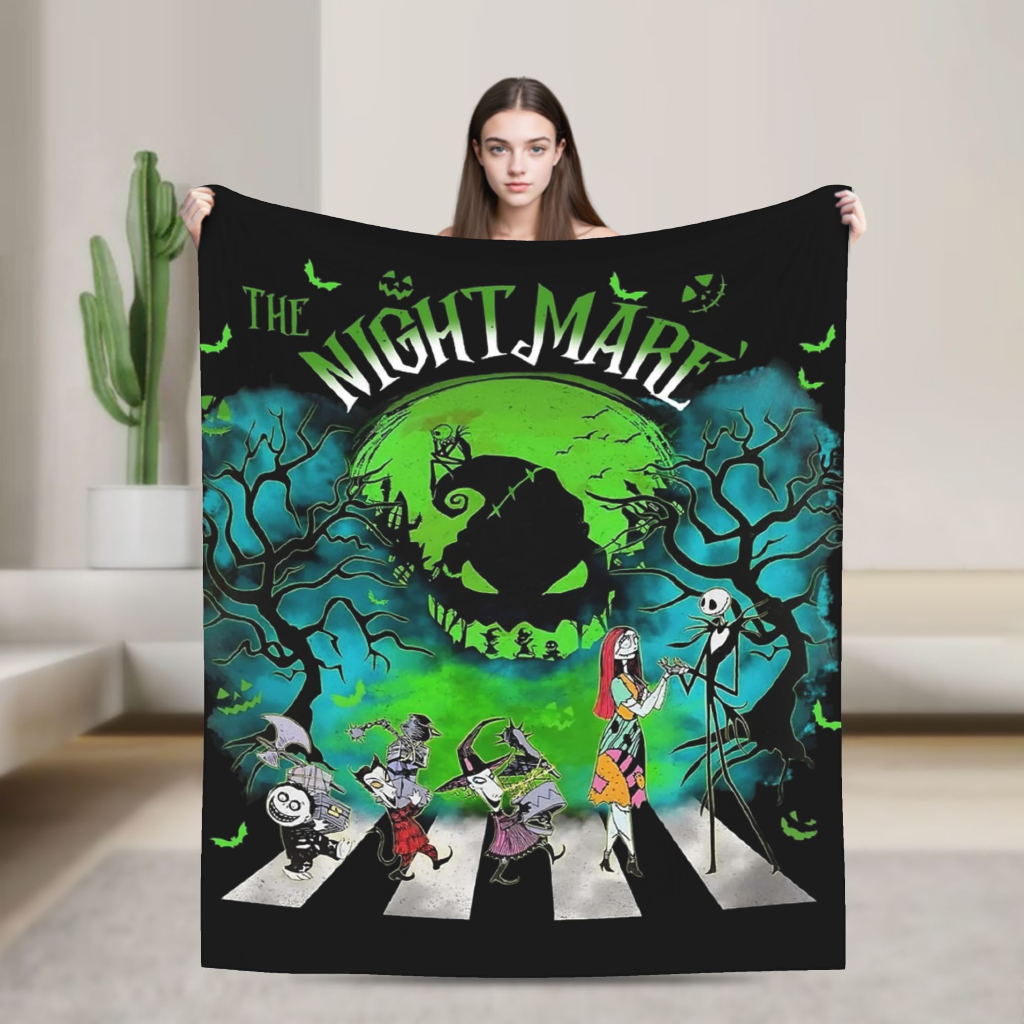 Christmas Throw Blanket - Oogie Boogie Man Nightmared Before Christmas
