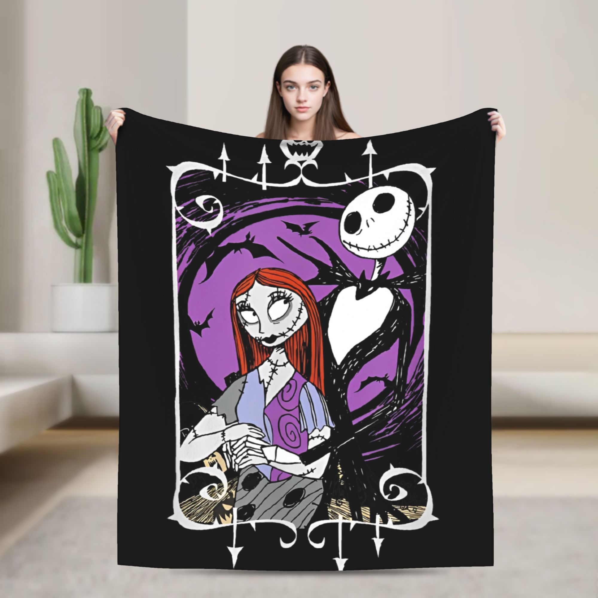 Nightmared Before Christmas Ja - Christmas Throw Blanket review and price