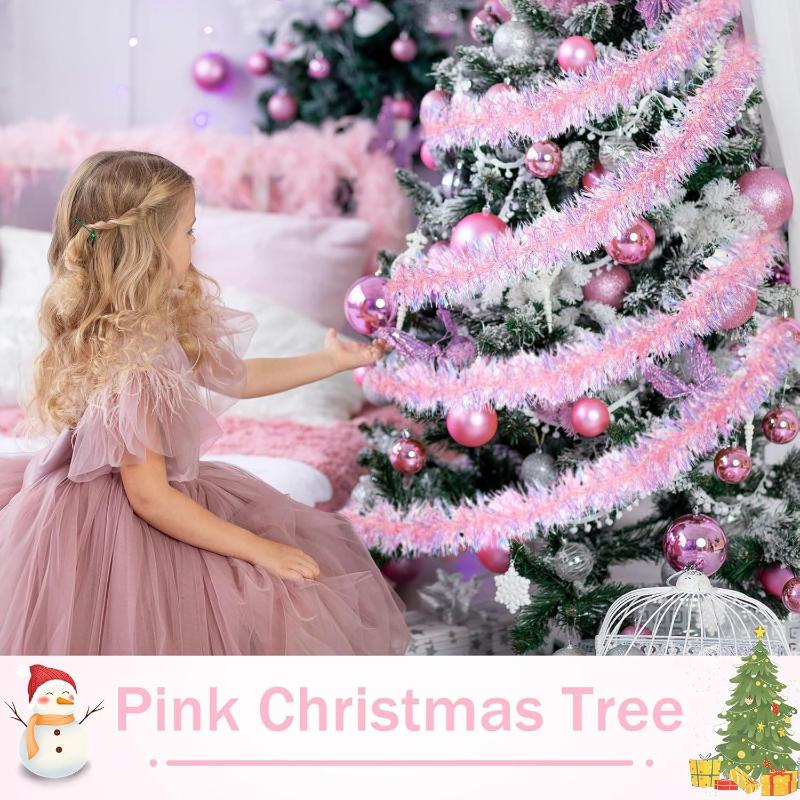 1/3/5PCS 2M Pink Christmas Tin - Tinsel Garland Decoration review and price