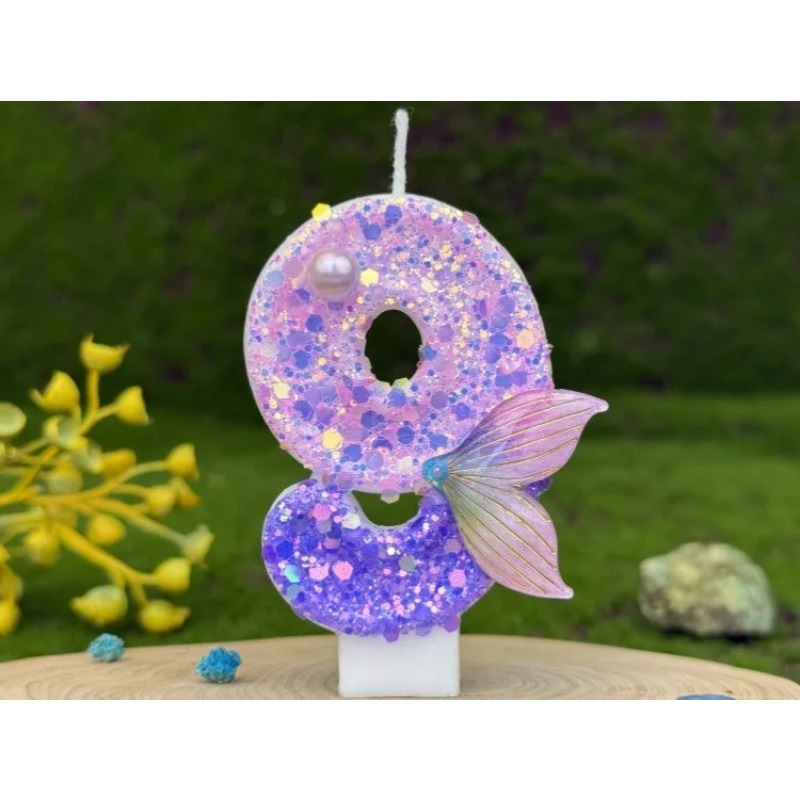 Glitter Purple Gradient Mermai - Holiday Candle Set review and price