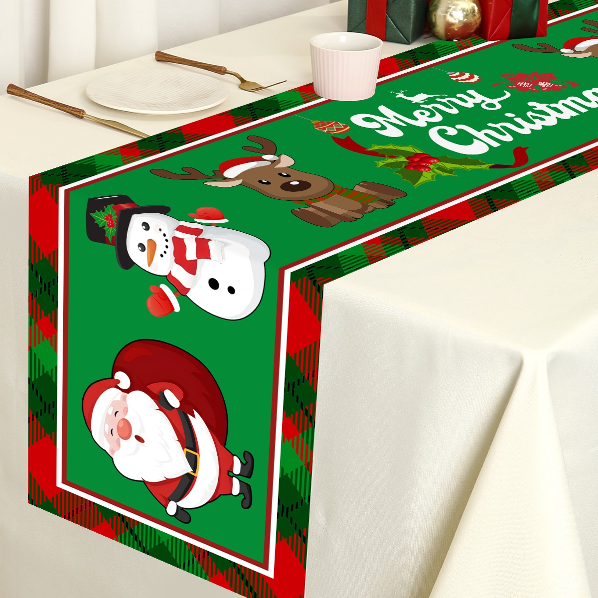Christmas Santa Clause Polyest - Christmas Table Runner review and price