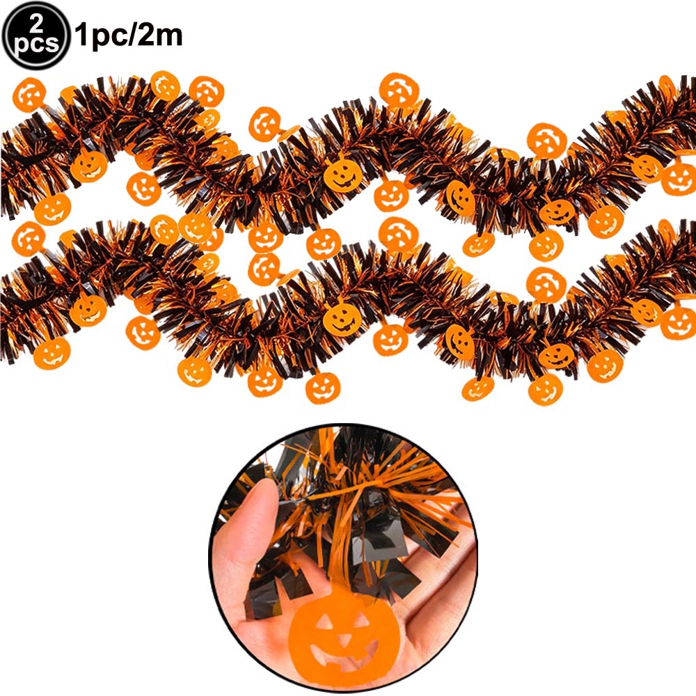 Halloween Foil Fringe Curtain  - Tinsel Garland Decoration review and price