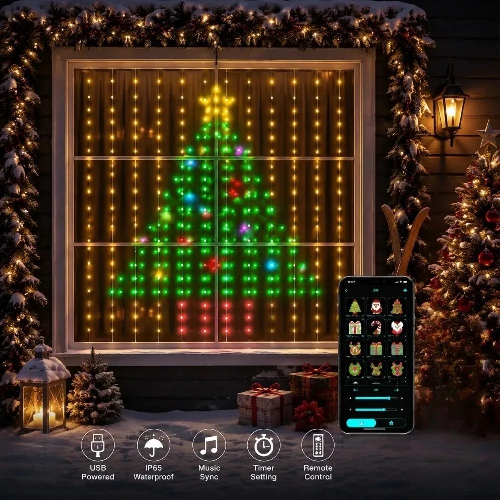 LED Pixel Curtain Lights Bluet - Led Fairy String Lights review and price