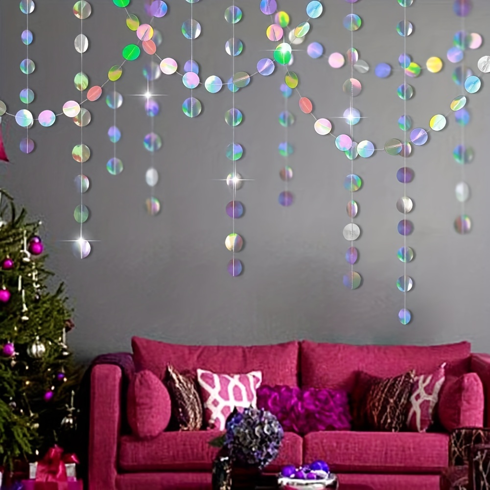 1pc Shimmering Iridescent Circ - Tinsel Garland Decoration review and price