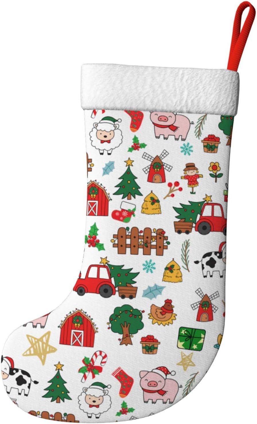 Farm Animals Christmas Stockin - Christmas Stocking Hanging review and price