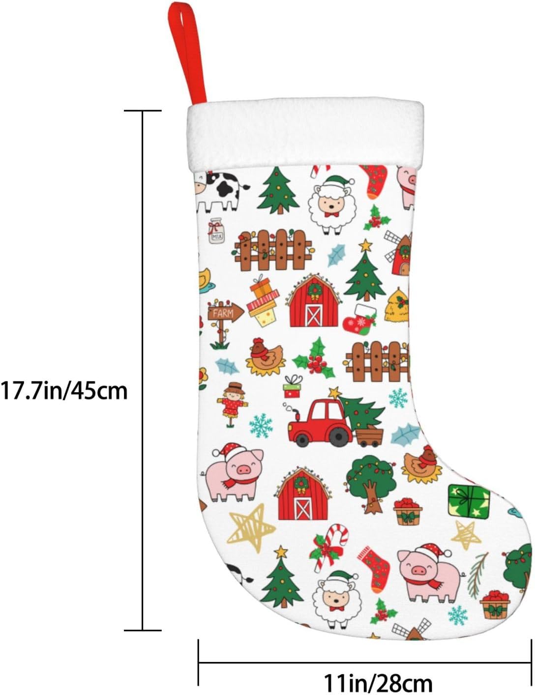 Farm Animals Christmas Stockin - Christmas Stocking Hanging review and price