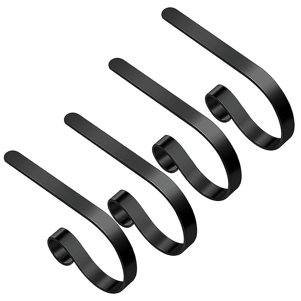 4Pcs Iron Black Christmas Stoc - Christmas Stocking Hanging review and price