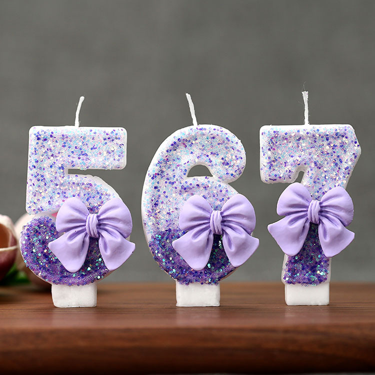 Creative Glitter Gradual Purpl - Holiday Candle Set review and price