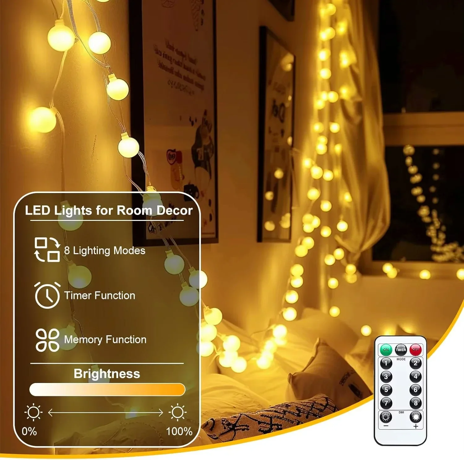 USB LED Ball String Lights 6M  - Led Fairy String Lights review and price