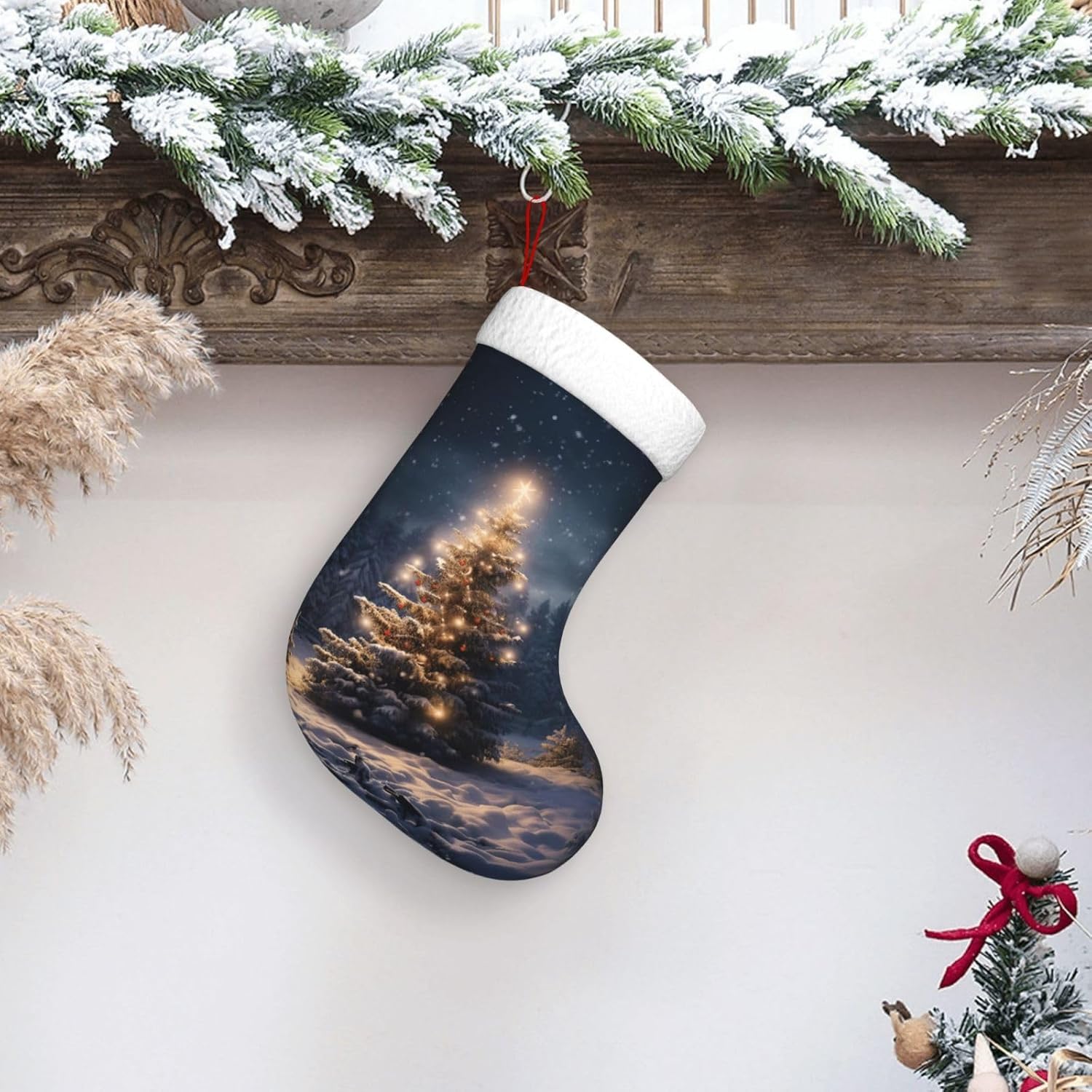 Christmas Tree Snow gift Stock - Christmas Stocking Hanging review and price