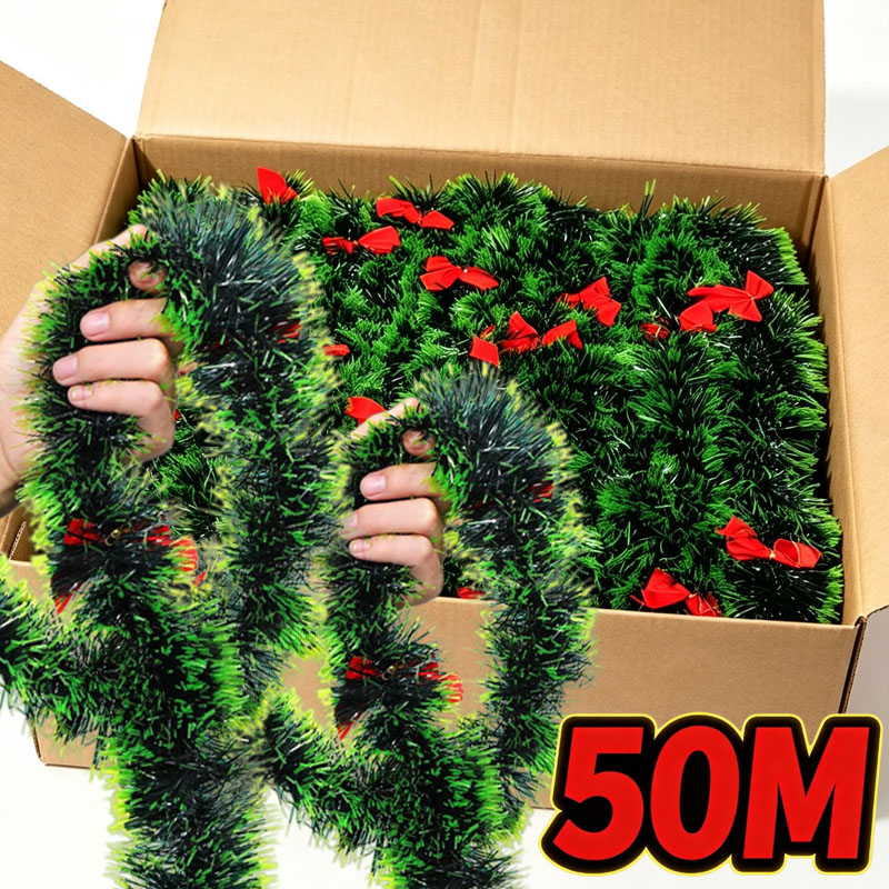Christmas Light Green Tinsel G - Tinsel Garland Decoration review and price