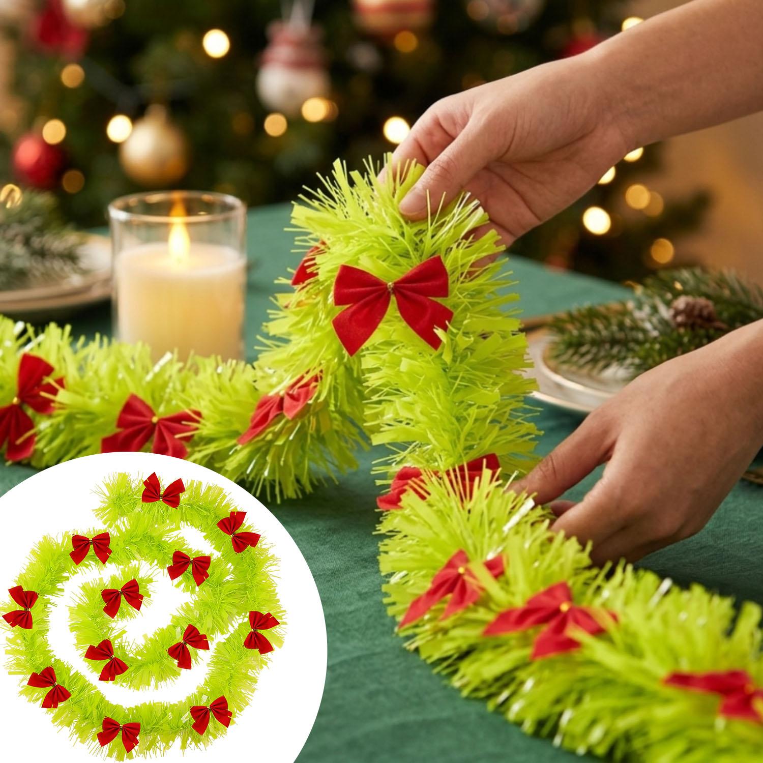 Christmas Light Green Tinsel G - Tinsel Garland Decoration review and price