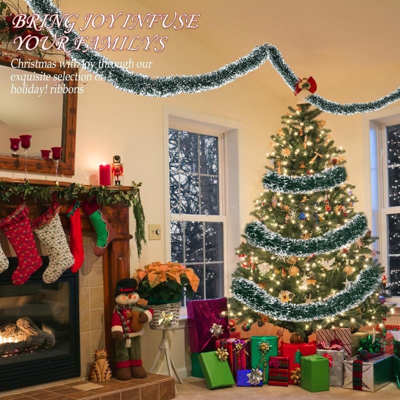 2/20m Christmas Ribbon Garland - Tinsel Garland Decoration review and price