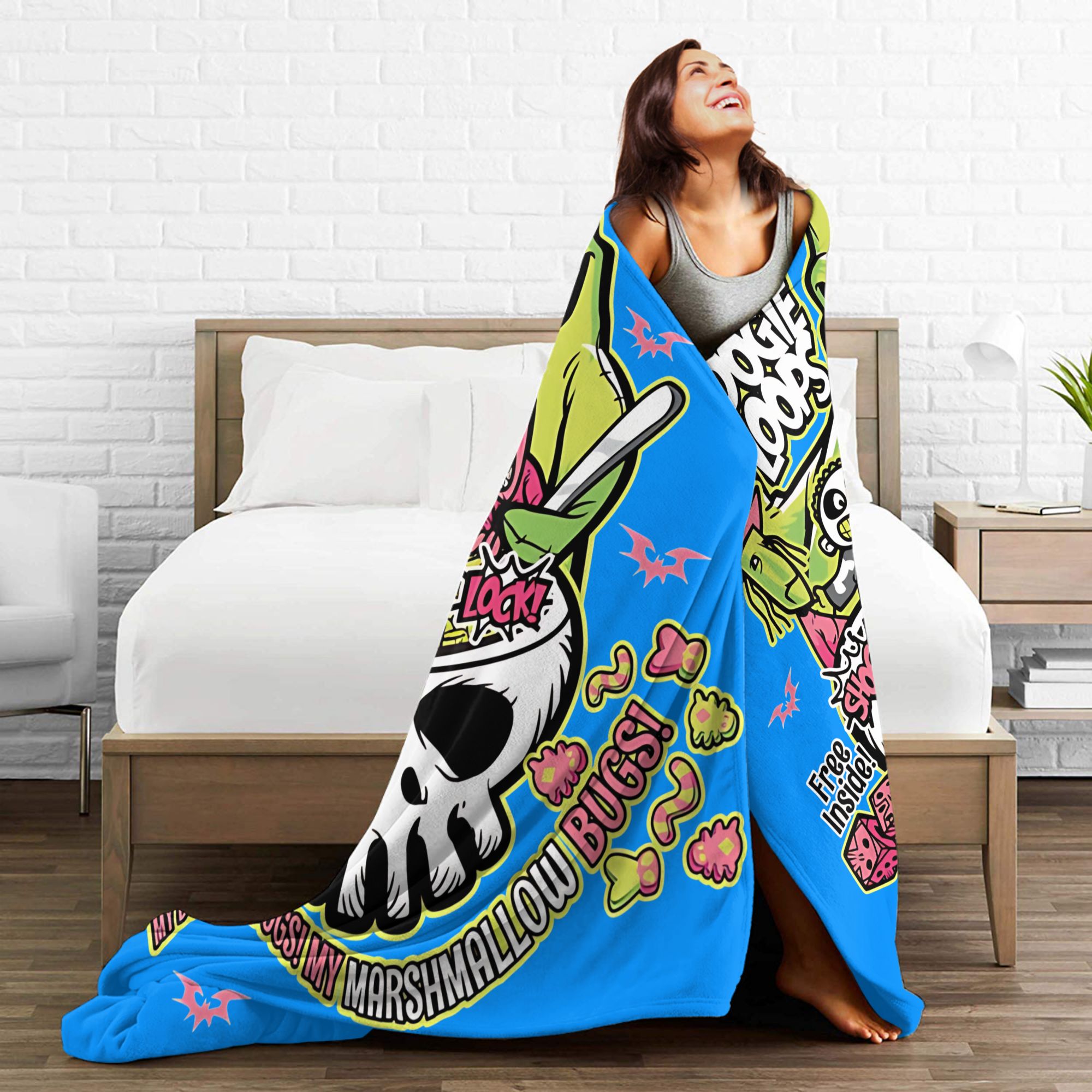 Oogie Boogie Loops halloween T - Christmas Throw Blanket review and price