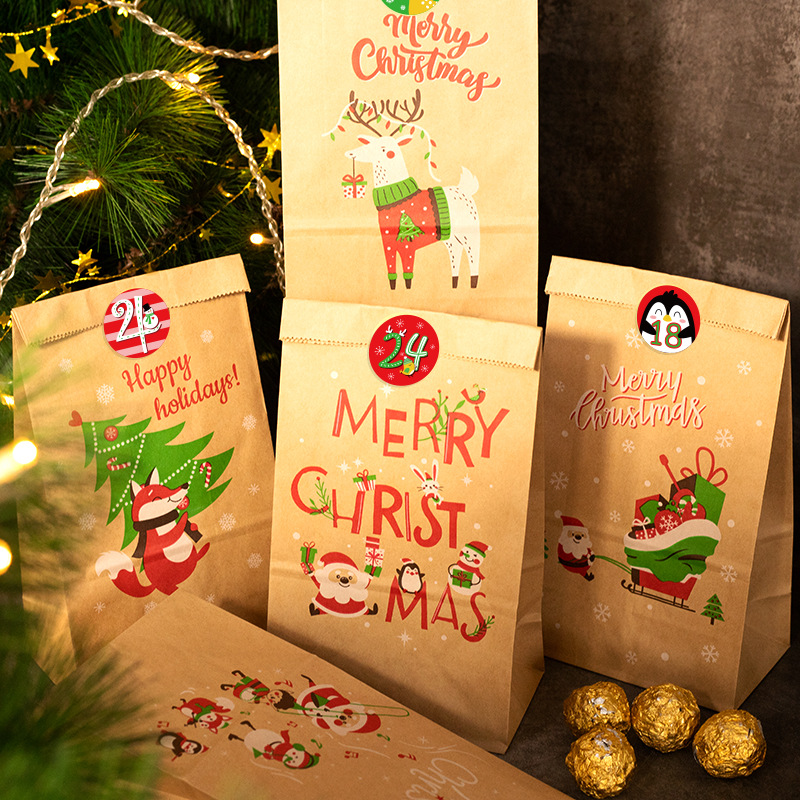 Christmas Gift Bags Kraft Pape - Advent Calendar Gift review and price